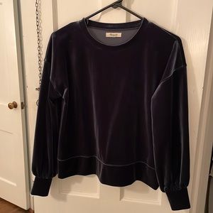 Madewell velvet long sleeve top